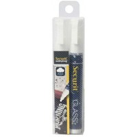 Securit Feutre-Craie Waterproof Medium, Blanc Noir