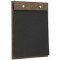 Porte menu format A5 type Clipboard en bois de noyer et simili cuir - Presentation menu restaurant