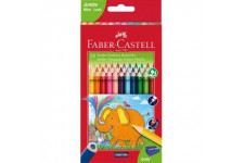 Faber-Castell Lot de 24 crayons de couleur triangulaires Jumbo 116524