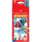 Faber-Castell 116510 Crayons de couleur triangulaire Jumbo avec Taille-crayon (Lot de 10)