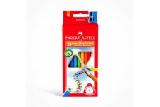 Faber-Castell 116520 Crayons de couleur triangulaire Jumbo avec Taille-crayon (Lot de 20)