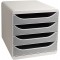 Exacompta - Ref. 310041D - BIG-BOX - Caisson 4 tiroirs pour document A4+ - Dimensions exterieures : Profondeur 34,70 x largeur 2