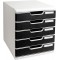 Exacompta - Ref. 301014D - MODULO A4 - Caisson 5 tiroirs fermes pour documents A4+ - Dimensions exterieures : Profondeur 35 x la