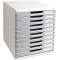 Exacompta - Ref. 302041D - MODULO A4 - Caisson 10 tiroirs fermes pour documents A4+ - Dimensions exterieures : Profondeur 35 x l