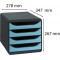 Exacompta - Ref. 310782D - BIG-BOX - Caisson 4 tiroirs pour document A4+ -Dimensions exterieures : Profondeur 34,70 x largeur 27