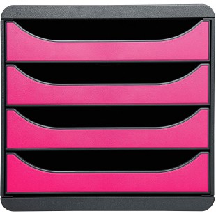Exacompta - Ref. 310784D - BIG-BOX - Caisson 4 tiroirs pour document A4+ -Dimensions exterieures : Profondeur 34,70 x largeur 27