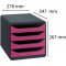 Exacompta - Ref. 310784D - BIG-BOX - Caisson 4 tiroirs pour document A4+ -Dimensions exterieures : Profondeur 34,70 x largeur 27