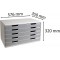 Exacompta - Ref. 322041D - MODULO A3 - Caisson 5 tiroirs fermes pour documents A3+ - Dimensions exterieures : Profondeur 35 x la