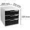 Exacompta - Ref. 325014D - MODULO A4 - Caisson 5 tiroirs fermes pour documents A4+ - Dimensions exterieures : Profondeur 35 x la