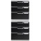 Exacompta - Ref. 325014D - MODULO A4 - Caisson 5 tiroirs fermes pour documents A4+ - Dimensions exterieures : Profondeur 35 x la