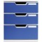 Exacompta - Ref. 325003D - MODULO A4 - Caisson 5 tiroirs fermes pour documents A4+ - Dimensions exterieures : Profondeur 35 x la