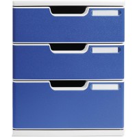 Exacompta - Ref. 325003D - MODULO A4 - Caisson 5 tiroirs fermes pour documents A4+ - Dimensions exterieures : Profondeur 35 x la