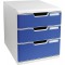 Exacompta - Ref. 325003D - MODULO A4 - Caisson 5 tiroirs fermes pour documents A4+ - Dimensions exterieures : Profondeur 35 x la