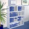 Exacompta - Ref. 325003D - MODULO A4 - Caisson 5 tiroirs fermes pour documents A4+ - Dimensions exterieures : Profondeur 35 x la