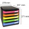 Exacompta - Ref. 309798D - BIG BOX PLUS - Caisson 5 tiroirs pour document A4+ - Dimensions exterieures : Profondeur 34,7 x large