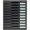 Exacompta - Ref. 302414D - MODULO A4 - Caisson 10 tiroirs fermes pour documents A4+ - Dimensions exterieures : Profondeur 35 x l