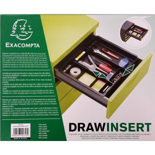 EXACOMPTA 316014D DrawnInsert Insert pour tiroir ECOBlack Noir