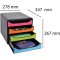 Exacompta - Ref. 310498D - BIG-BOX - Caisson 4 tiroirs pour document A4+ -Dimensions exterieures : Profondeur 34,70 x largeur 27