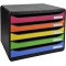 Exacompta - Ref .308798D - BIG-BOX PLUS HORIZON - Caisson 5 tiroirs pour documents A4+ - Dimensions exterieures : Profondeur 27 