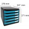 Exacompta - Ref. 3097282D - BIG BOX PLUS - Caisson 5 tiroirs pour document A4+ - Dimensions exterieures : Profondeur 34,7 x larg