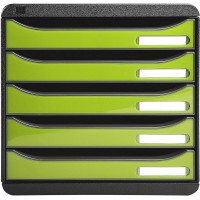 Exacompta - Ref. 3097225D - BIG BOX PLUS - Caisson 5 tiroirs pour document A4+ - Dimensions exterieures : Profondeur 34,7 x larg