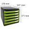 Exacompta - Ref. 3097225D - BIG BOX PLUS - Caisson 5 tiroirs pour document A4+ - Dimensions exterieures : Profondeur 34,7 x larg