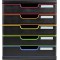 Exacompta - Ref. 301914D - MODULO A4 - Caisson 5 tiroirs fermes pour documents A4+ - Dimensions exterieures : Profondeur 35 x la