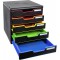 Exacompta - Ref. 301914D - MODULO A4 - Caisson 5 tiroirs fermes pour documents A4+ - Dimensions exterieures : Profondeur 35 x la