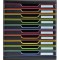 Exacompta - Ref. 302914D - MODULO A4 - Caisson 10 tiroirs fermes pour documents A4+ - Dimensions exterieures : Profondeur 35 x l