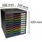 Exacompta - Ref. 302914D - MODULO A4 - Caisson 10 tiroirs fermes pour documents A4+ - Dimensions exterieures : Profondeur 35 x l