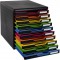Exacompta - Ref. 302914D - MODULO A4 - Caisson 10 tiroirs fermes pour documents A4+ - Dimensions exterieures : Profondeur 35 x l