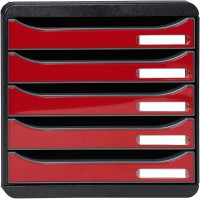 Exacompta - Ref. 3097218D - BIG BOX PLUS - Caisson 5 tiroirs pour document A4+ - Dimensions exterieures : Profondeur 34,7 x larg