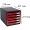 Exacompta - Ref. 3097218D - BIG BOX PLUS - Caisson 5 tiroirs pour document A4+ - Dimensions exterieures : Profondeur 34,7 x larg