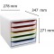 Exacompta - Ref. 309913D - BIG BOX PLUS - Caisson 5 tiroirs pour document A4+ - Dimensions exterieures : Profondeur 34,7 x large