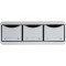 Exacompta 318740D Toolbox Maxi Caisson individuel a  3 Tiroirs Office Gris lumiere
