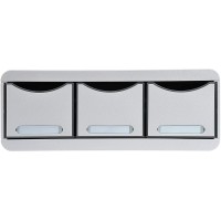 Exacompta 318740D Toolbox Maxi Caisson individuel a  3 Tiroirs Office Gris lumiere