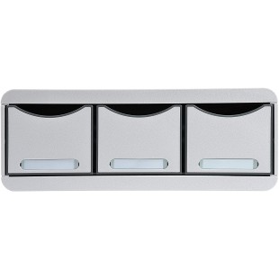 Exacompta 318740D Toolbox Maxi Caisson individuel a  3 Tiroirs Office Gris lumiere