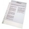 Esselte, Pochettes Plastique Perforee A4, Matiere Lisse Transparente, Ouverture sur le haut, Polypropylene 43 Microns, Lot de 10