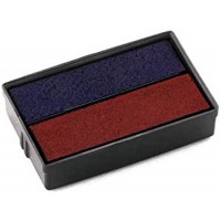 COLOP Pack de 2 rechanges Pre-encrees E/10/2 Bleu/Rouge