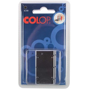COLOP Pack de 2 Tampons encreur de recharge E/30 Noir
