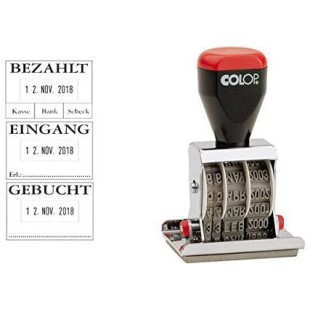 COLOP 108669 Tampon dateur L2"BEZAHLT" avec plaque de texte