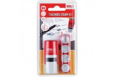 Kit scolaire - 4 motifs, 127936 - Lot de tampons en caoutchouc - meme - sans plaque
