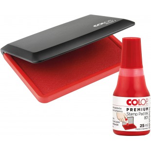 Colop Tampon encreur Micro 2 + Couleur 801 Rouge 70 x 110 mm