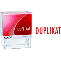 Colop 152224 Printer 20 Tampon encreur avec texte en duplication Rouge