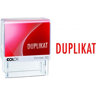 Colop 152224 Printer 20 Tampon encreur avec texte en duplication Rouge