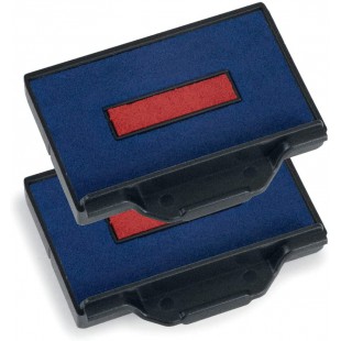 Trodat Pack de 2 Cassettes d'Encrage 6/53/2 Bleu/Rouge