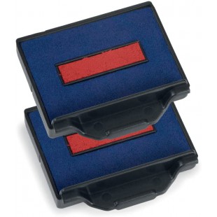 Trodat 6-50/2DB Lot de 2 cassettes d'encrage Swop Pad pour tampons 5430 et 5435 (Bleu/rouge)