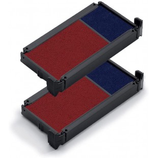 Trodat 6-4912-2DB Lot de 2 cassettes d'encrage Swop Pad (Bleu/rouge)
