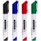 Kores lot de marqueurs pour tableau blanc mine ronde 3 mm noir/rouge/vert/bleu