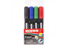 Kores - K-Marker XP2 : Marqueur Permanent de Couleur, Pointe Biseautee, Encre Impermeable et a  Faible Odeur, pour Toutes les Su